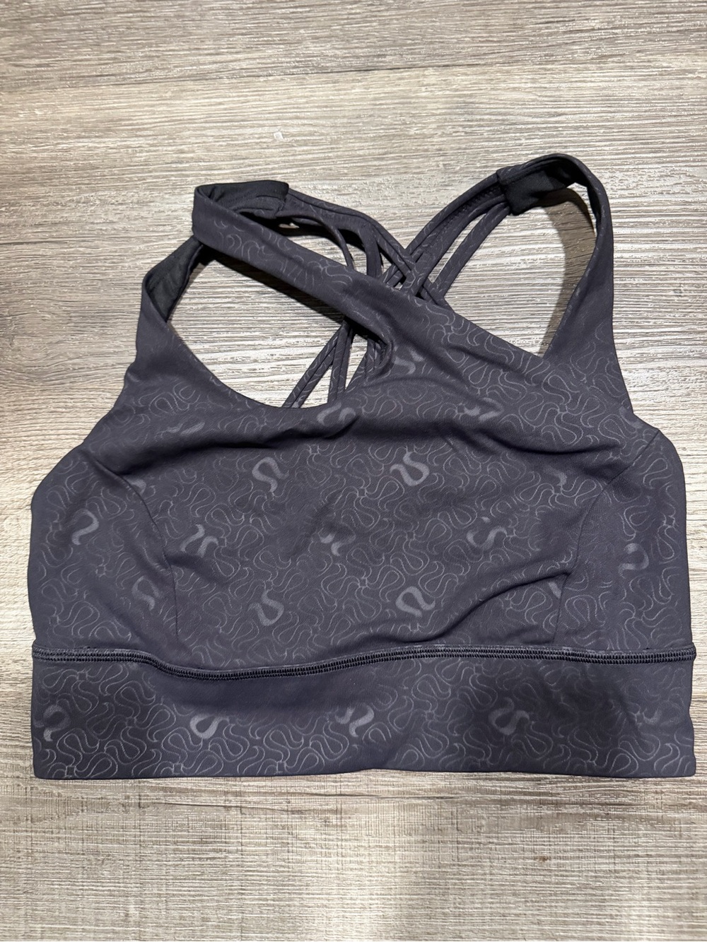 lululemon athletica Black Strappy Crossback Sports Bra - size 10